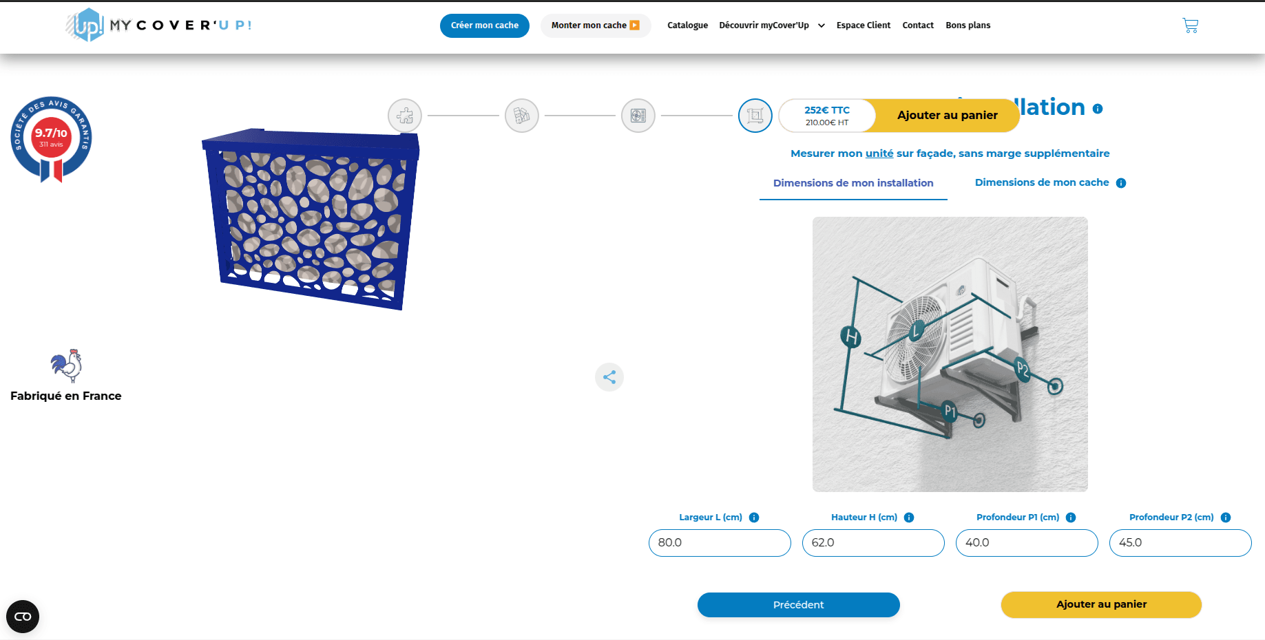 MyCover'Up - Configurateur web 3D