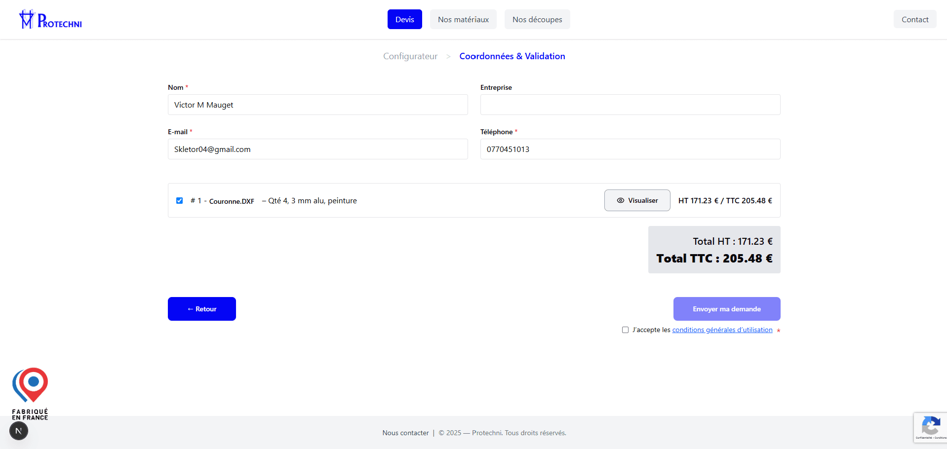 Protechni - Concepteur de devis en ligne - 2